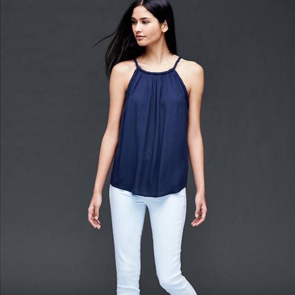 Gap Navy Blue Halter Top Size XS